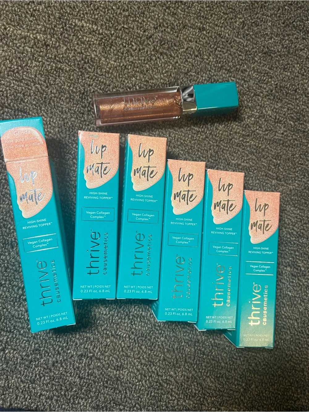 thrive causemetics Up Mate High-Shine Topper - Glinda rose gold - six tubes NIB